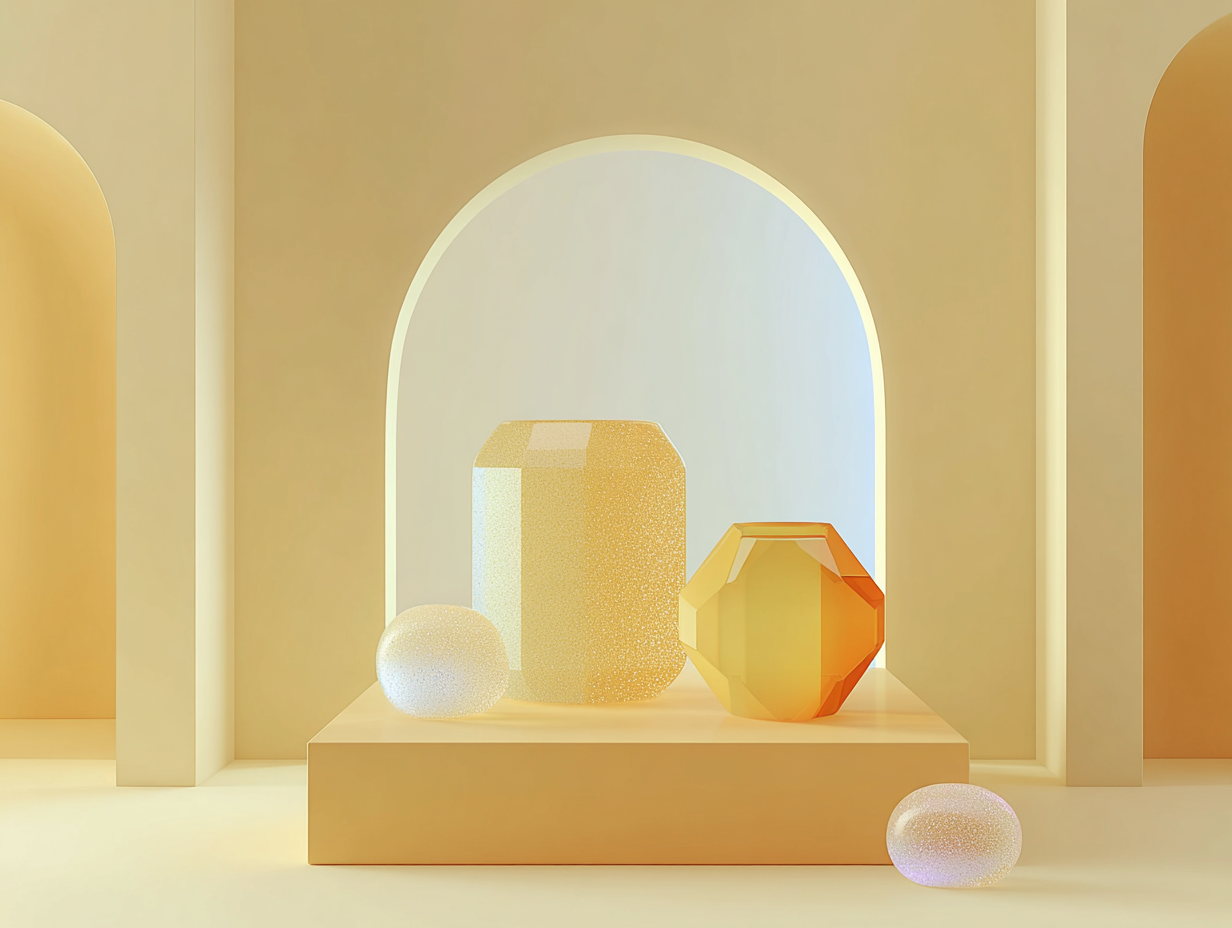 #1 alt_description
Base circulaire mate, trois monolithes triangulaires flottants, pyramide à marches au centre, colonnade lointaine, surfaces lisses et texture micro, éclairage doux.
#2 alt_description
Boîte rectangulaire mate fermée posée sur un disque, fente fine sur le couvercle, disques empilés en arrière-plan, surfaces lisses, ombres douces.
#3 alt_description
Pyramide à étages matte au centre, gradins réguliers, petite plateforme circulaire au premier plan, murs verticaux en arrière-plan, éclairage doux.
#4 alt_description
Maquette d'immeuble modulaire empilée, blocs rectangulaires alignés, plateforme ovale au premier plan, colonnes lointaines, surfaces mates et texture fine.