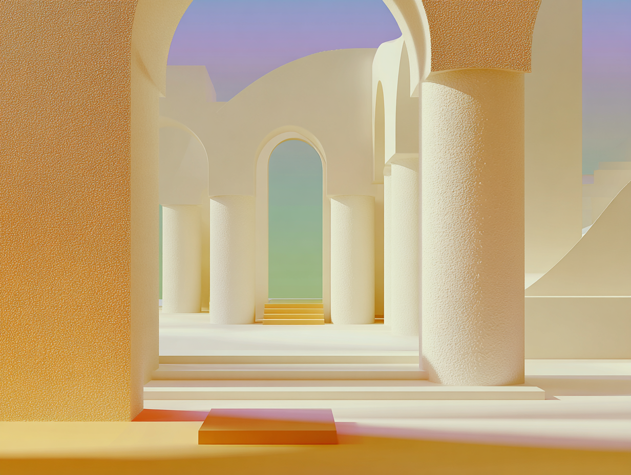 #1 alt_description
Platte mit drei gestuften Kuben im Vordergrund, geneigte ovale Scheibe im Mittelgrund, hohe schlanke Säule im Hintergrund, alle monochrom beige, matte Oberflächen, viel Leerraum.
#2 alt_description
Série de colonnes verticales de hauteurs variées au centre, colonne isolée au premier plan, surface plane en arrière-plan, tons beiges mats, ombres douces.
#3 alt_description
Platine-ähniger Rechtecksockel mit zentralem Chip, gestapelte Platten und feine Leiterbahnen im Mittelgrund, hohe Platte als Rückwand, tons beige mat.
#4 alt_description
Façade de bourse réduite : socle rectangulaire au premier plan, cinq colonnes élancées au milieu, plan arrière vide, tons beiges mats, surfaces lisses.