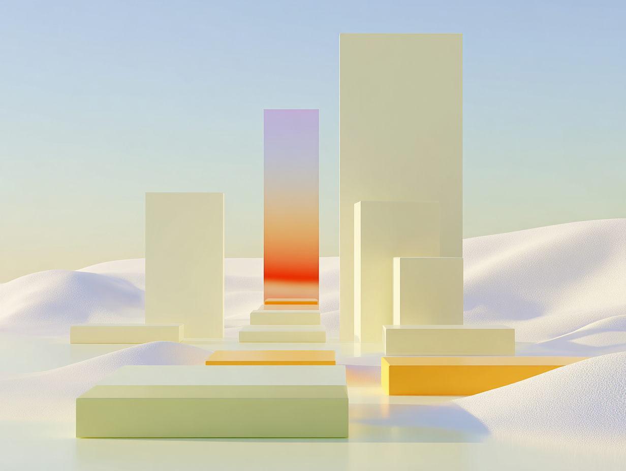 #1 alt_description
Plattformen im Vordergrund, bandförmiges Volumen führt zu regelmäßigen Zylindersäulen in der Bildmitte, glatte Wand im Hintergrund, warme Beleuchtung.
#2 alt_description
Vertikaler Block mit gestapelten Platten und rechteckigen Öffnungen im Mittelgrund, Sockel im Vordergrund, hohes Portal und Schatten im Hintergrund.
#3 alt_description
Stilisierte façade de bourse au centre avec trois axes verticaux et niches rectangulaires, base rainurée au premier plan, place vide en arrière-plan.
#4 alt_description
Sculpture de clé réduite au centre sur socle rond, tige longue et bart géométrique, grands panneaux vides et ombres en arrière-plan.